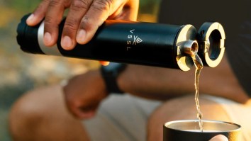 This Unique VSSL Flask Is Weatherproof And Also Features A Rechargeable Bluetooth Speaker