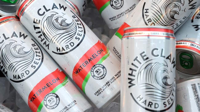 Cans of White Claw hard seltzer