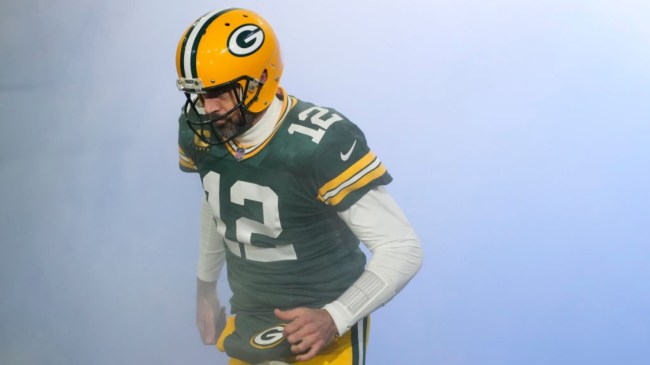 Aaron Rodgers coming out of the tunnel