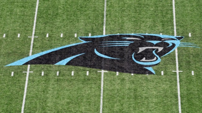 Carolina Panthers logo on field