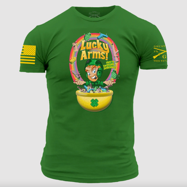 Grunt Style Lucky Arms T-Shirt for St. Patrick's Day