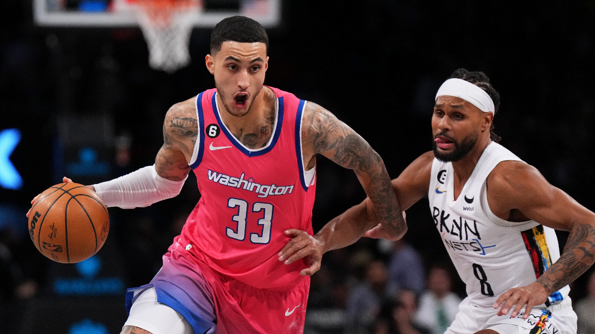 Kyle Kuzma Goes Viral in Rainbow Knit & Amiri Sneakers at Wizards
