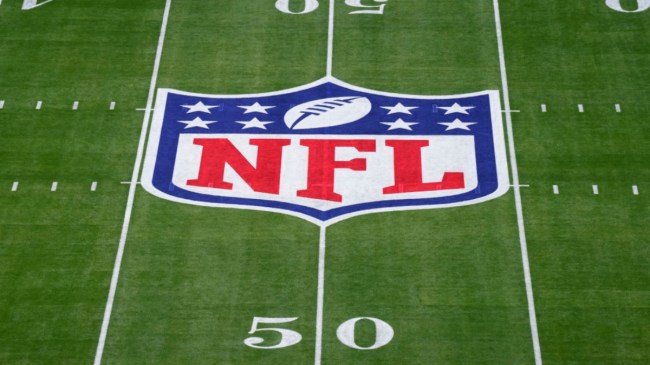 NFL logo on football field