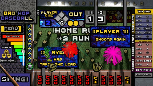 Bad Hop Baseball video game screenshot