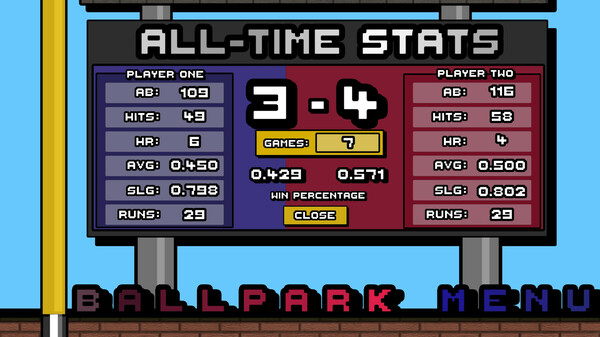 Bad Hop Baseball video game scoreboard