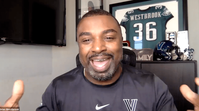 Brian Westbrook pictured in his interview