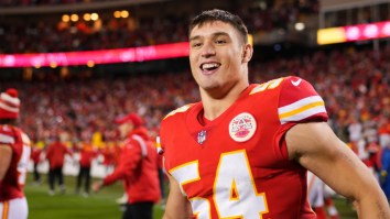 Chiefs Rookie Leopold Chenal Defies Physics With Wildly Athletic Feat At Super Bowl Parade