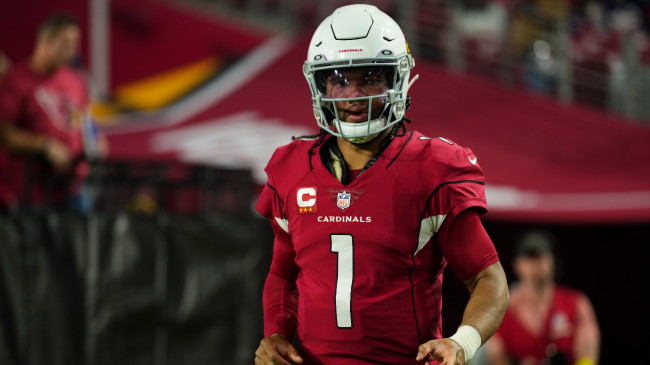 Kyler Murray walks off the field.