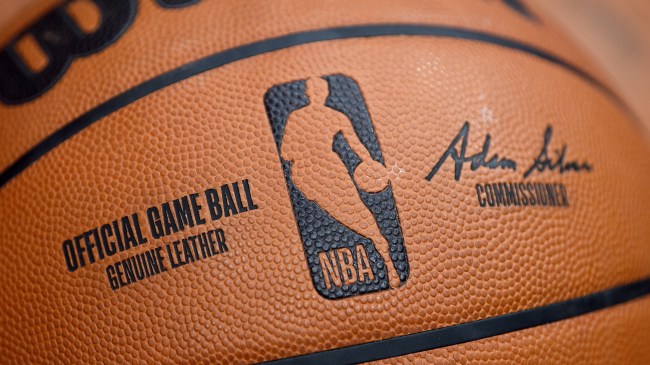 NBA logo on basketball