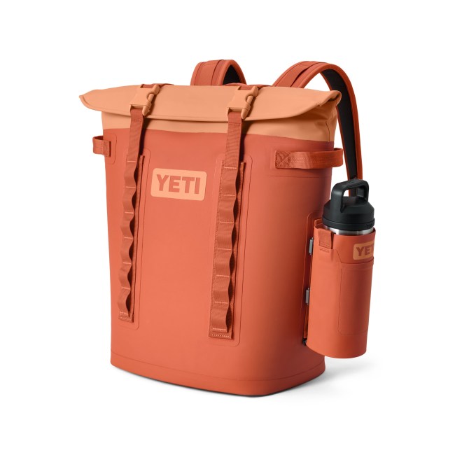 YETI M20 soft backpack cooler in high desert clay color