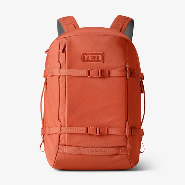 YETI Crossroads backpack in high desert clay color