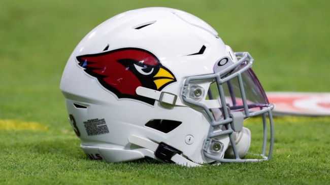 Arizona Cardinals logo on a football helmet
