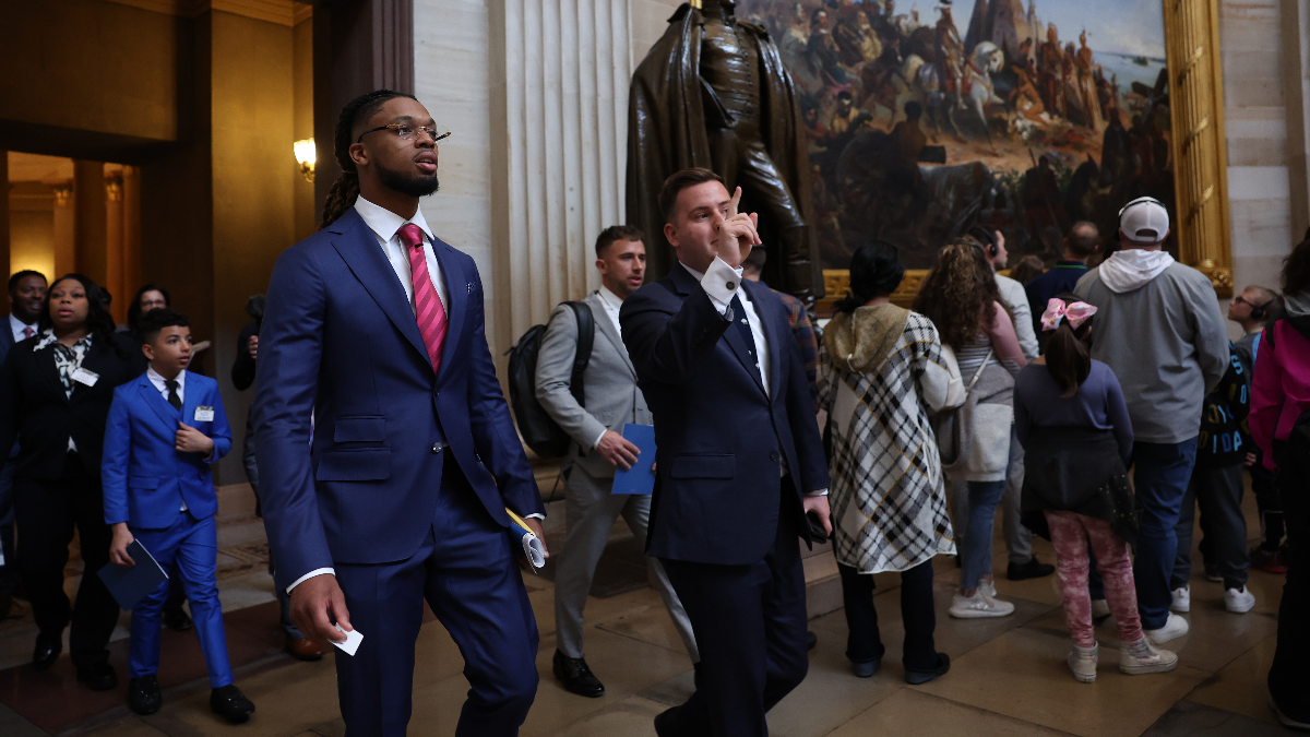 Video Shows Heartwarming Moment Damar Hamlin Visits White House