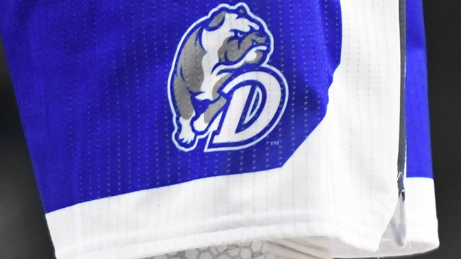 A Drake Bulldogs logo.