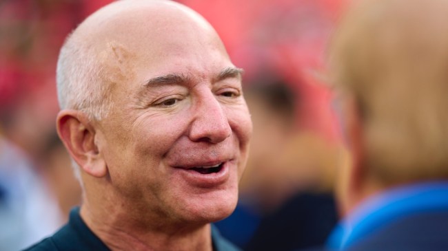 Amazon Founder Jeff Bezos attends an NFL game