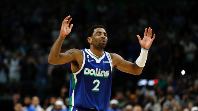 Kyrie Irving playing for the Dallas Mavericks