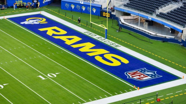 Los Angeles Rams end zone