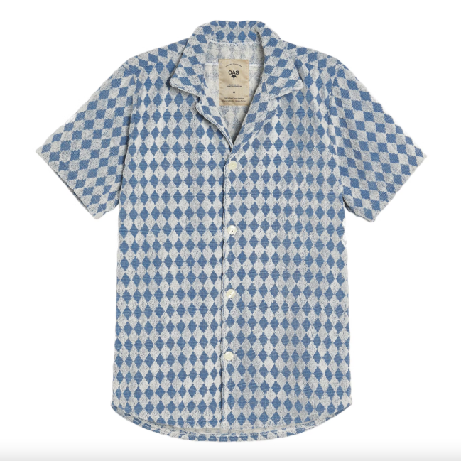 OAS Diamond Short Sleeve Terry Shirt; shop summer apparel and beachwear