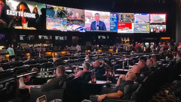 College Basketball Fan Pulls Hilarious Stunt To Save Seats At Vegas Casino To Watch March Madness