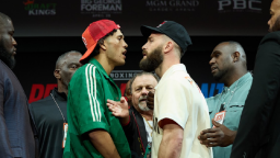 David Benavidez Vows To Break Caleb Plant’s Jaw Before Heated Face Off At Press Conference Before Fight