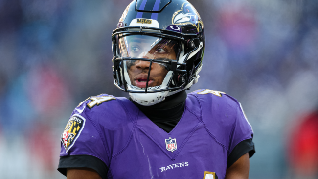 Marlon Humphrey stands on the field for the Baltimore Ravens.