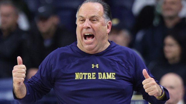 Notre Dame basketball coach Mike Brey