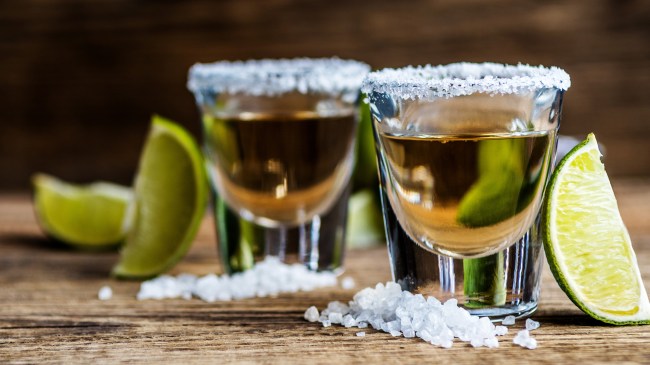 tequila shots with lime and salt