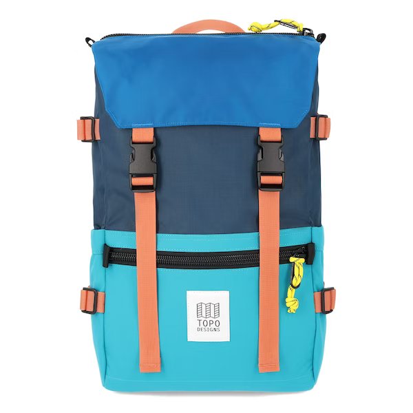 Topo Designs Rover Pack Classic in Tile Blue/Pond Blue