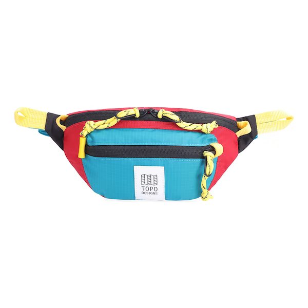 Topo Designs Mountain Waist Pack in Red/Turquoise