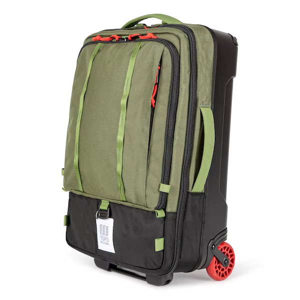 Topo Designs Global Travel Bag Rolling Luggage 44L in Olive