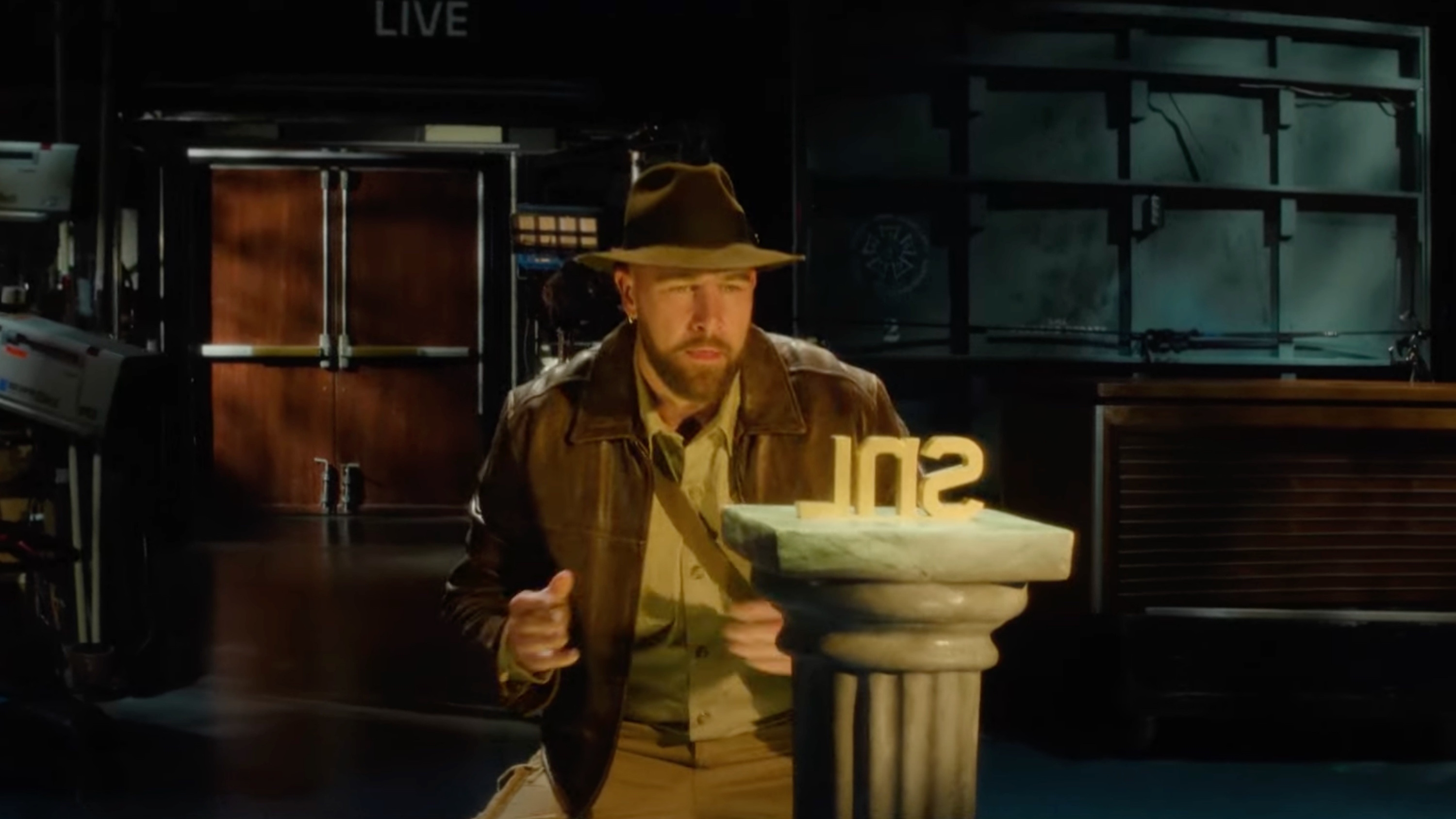 Travis Kelce SNL promo as Indiana Jones