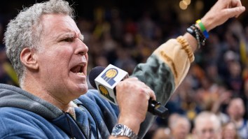 Will Ferrell Spotted Slugging Beers, Shooting J’s, And Electrifying The Crowd At Indiana Pacers Game