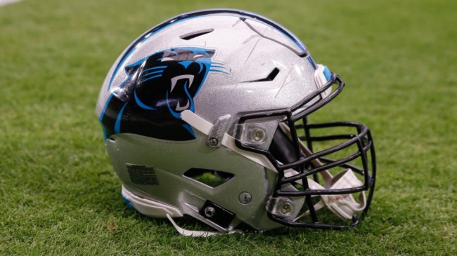 Carolina Panthers logo on helmet