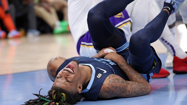 Grizzlies Guard Ja Morant goes down with an injury