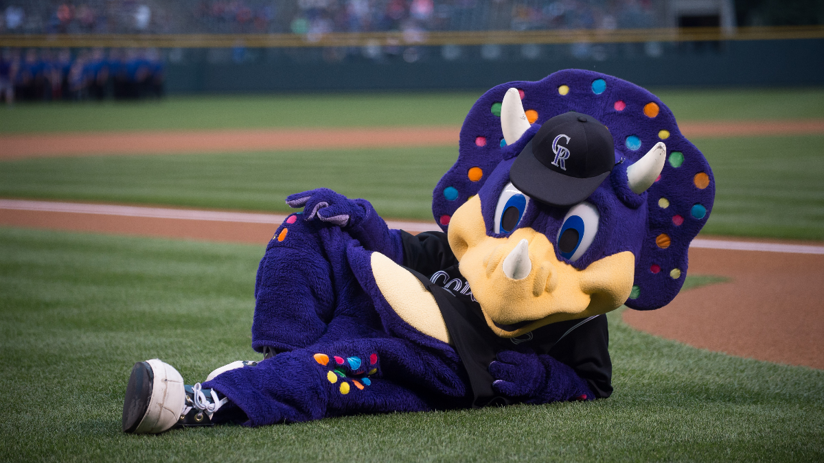 Rockies mascot 'Dinger' tackled by fan, police searching for suspect