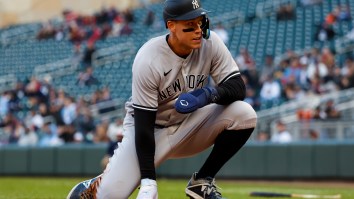 Aaron Judge Scares Fans By Rushing To The Locker Room After An Awkward Slide