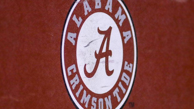 An Alabama Crimson Tide logo.