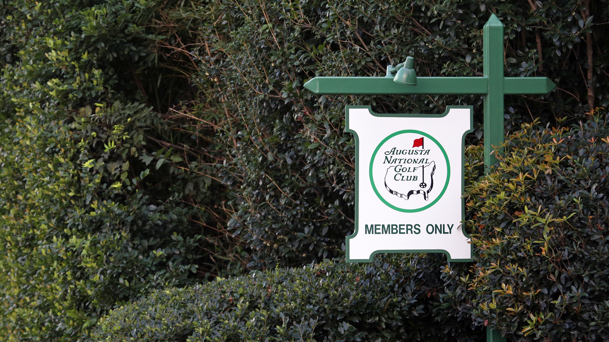 Augusta National Golf Club sign at The Masters