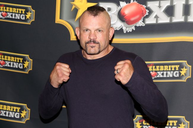 Retired UFC fighter Chuck Liddell with his fists up