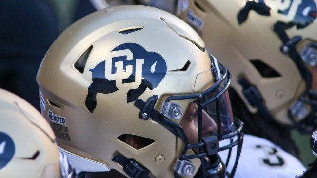 An image of a Colorado logo on a football helmet.