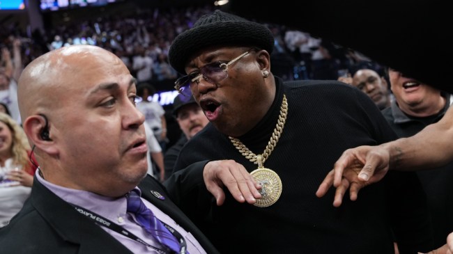E-40 being escorted out of Kings-Warriors playoff game