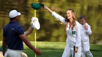 Paulina Gretzky And Jena Sims Stole The Show Caddying At The Masters Par 3 Contest