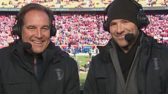 Jim Nantz and Tony Romo on CBS