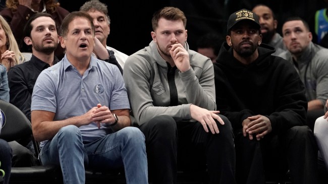 Mark Cuban, Luka Doncic, and Kyrie Irving