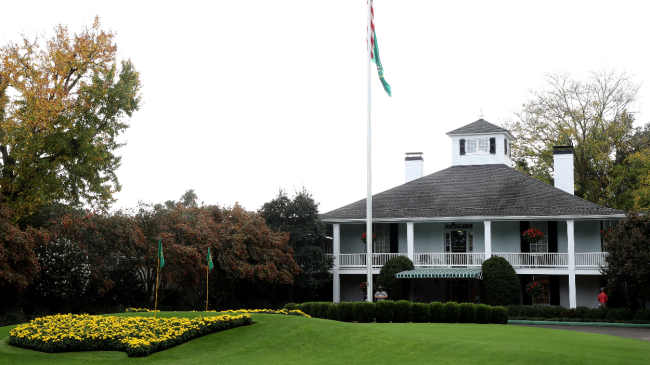 A view from outside the clubhouse at the Masters.