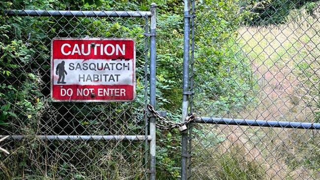 Sasquatch warning sign