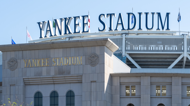 A view from outside of Yankee Stadium.