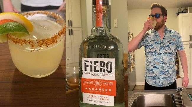 We made margaritas with Fiero Habanero Tequila for Cinco de Mayo