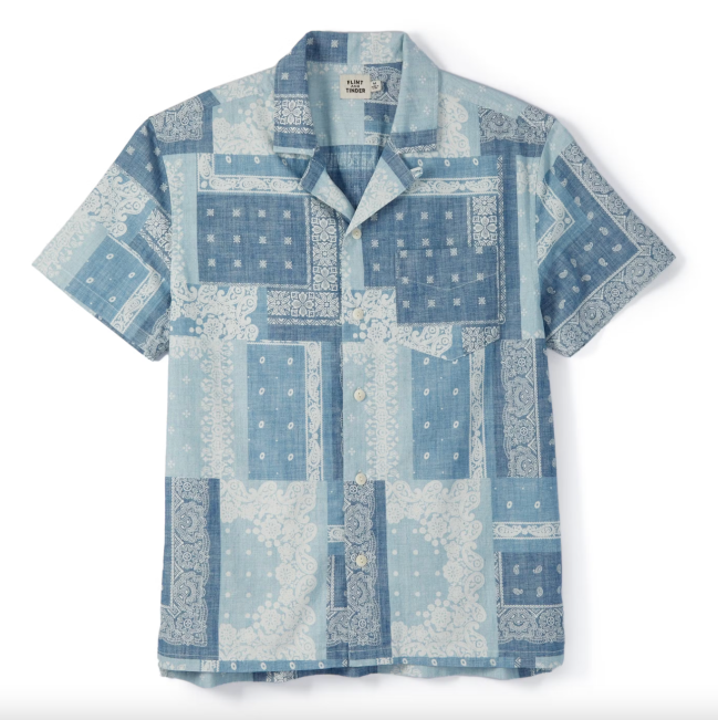 Flint and Tinder Bandana Short Sleeve Camp Shirt; shop summer shirts at Huckberry