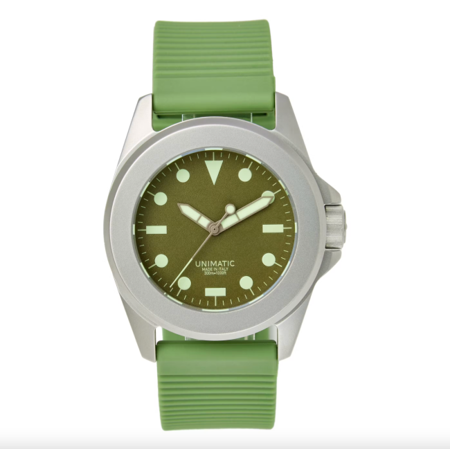 Huckberry x Unimatic U4S-HG Earthform Watch in Redwood color
